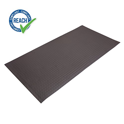 HD Fitness FM2000GREY Alfombrilla para Yoga o Proteccion Antideslizante para Máquinas para Hacer Ejercicio - Color Gris Oscuro - 200x100cm