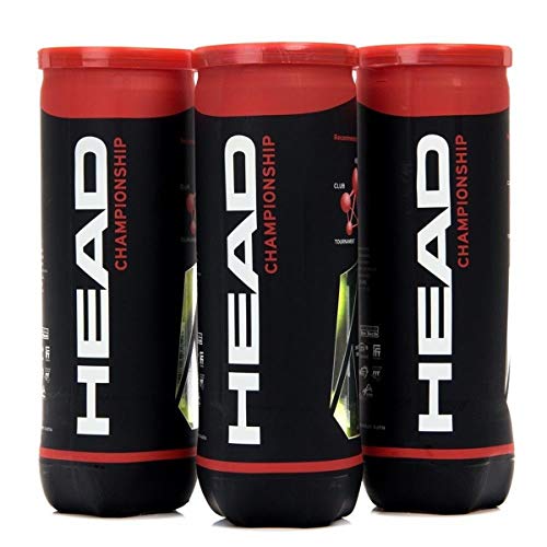 Head Championship Pelotas Bote, Unisex, Amarillo, Talla Única, 3 bolas Head Championship Pelotas Bote, Unisex, Amarillo, Talla Única, 3 bolas