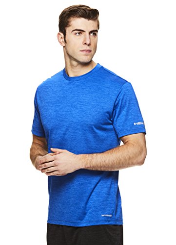HEAD Men's Ultra Hypertek Crewneck Gym Training & Workout T-Shirt - Short Sleeve Activewear Top