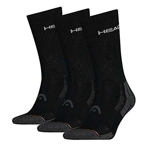 Head Performance Crew 3P Calcetines, negro, 35/38 para Hombre