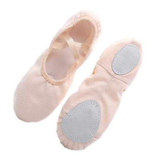 Healifty 1 par de Zapatos de Ballet de Lona Zapatillas de Ballet de Suela Completa Zapatos de Yoga para Bailar para Niños Pequeños Niñas Niñas Talla 36
