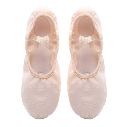 Healifty 1 par de Zapatos de Ballet de Lona Zapatillas de Ballet de Suela Completa Zapatos de Yoga para Bailar para Niños Pequeños Niñas Niñas Talla 36