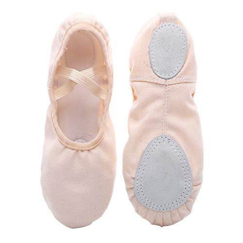 Healifty 1 par de Zapatos de Ballet de Lona Zapatillas de Ballet de Suela Completa Zapatos de Yoga para Bailar para Niños Pequeños Niñas Niñas Talla 36