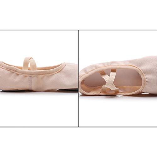 Healifty 1 par de Zapatos de Ballet de Lona Zapatillas de Ballet de Suela Completa Zapatos de Yoga para Bailar para Niños Pequeños Niñas Niñas Talla 36