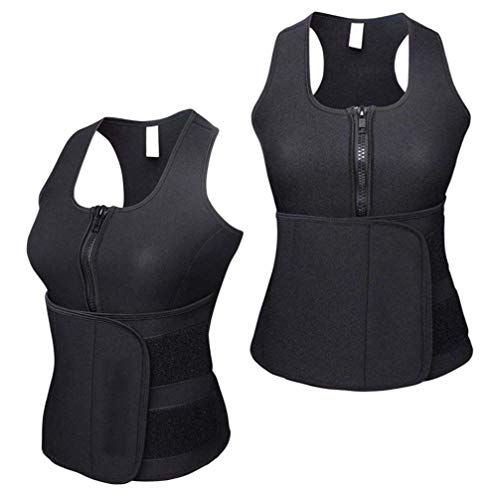 Healifty Chaleco de Sudor de Neopreno Corsé de Compresión Chaleco Entrenador de Cintura Control de Vientre Adelgazante Body Shaper para Mujer - Talla L (Negro) Healifty Chaleco de Sudor de Neopreno Corsé de Compresión Chaleco Entrenador de Cintura Control de Vientre Adelgazante Body Shaper para Mujer - Talla L (Negro)