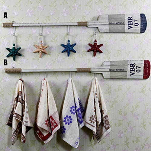 Healifty - Remo náutico de madera rústico de remo para colgar en la pared con gancho para el hogar, sala de estar, estilo al azar Healifty - Remo náutico de madera rústico de remo para colgar en la pared con gancho para el hogar, sala de estar, estilo al azar