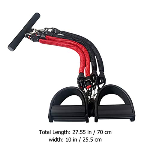 HEALLILY Sentarse Tirar de La Cuerda Tensión de Cuatro Resortes Pedal de Pie Equipo de Sentadillas para El Recortador de Barriga Abdominal Ejercitador de Piernas Deporte Culturismo Fitness HEALLILY Sentarse Tirar de La Cuerda Tensión de Cuatro Resortes Pedal de Pie Equipo de Sentadillas para El Recortador de Barriga Abdominal Ejercitador de Piernas Deporte Culturismo Fitness