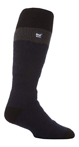 HEAT HOLDERS - Hombre Altos Termicos Calcetines Esqui para Frio Extremo (39/45, Navy/Black)