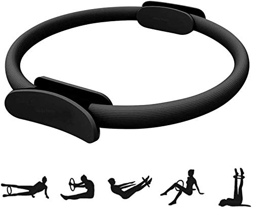 HebyTinco Círculos Profesionales de Yoga, Anillo de Pilates con asaentrenamiento para Resistencia y Flexibilidad, Anillo de Doble asa de Pilates, aro Yoga para Mujer, círculo de Ejercicio mágico