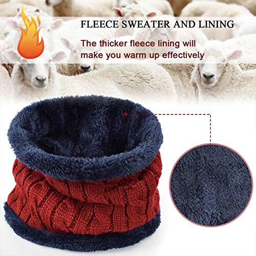 heekpek Niños Sombrero Caliente de Punto y Bufanda Tubular con Forro de Lana, para Niños y Niñas Conjunto de Bufanda Gorro Niños Kids (Rojo Vino) heekpek Niños Sombrero Caliente de Punto y Bufanda Tubular con Forro de Lana, para Niños y Niñas Conjunto de Bufanda Gorro Niños Kids (Rojo Vino)