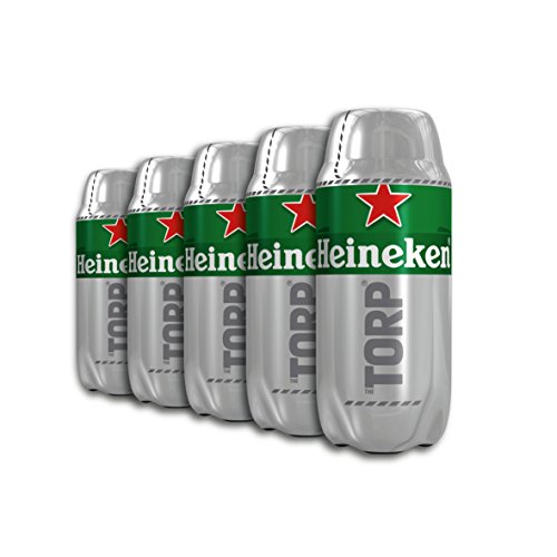 Heineken Cerveza - Caja de 5 Torps Diseñado exclusivamente para THE SUB x 2L - Total: 10 L