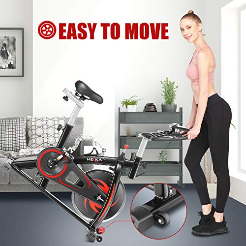 HEKA Bicicleta Estáticas para Fitness, Bicicleta Spinning de Interior, Profesional Bicletas Estáticas,Bici Spinning con Manillar y Asiento Resistencia Ajustables,Pulsómetro y Pantalla LCD, Max.150 kg HEKA Bicicleta Estáticas para Fitness, Bicicleta Spinning de Interior, Profesional Bicletas Estáticas,Bici Spinning con Manillar y Asiento Resistencia Ajustables,Pulsómetro y Pantalla LCD, Max.150 kg
