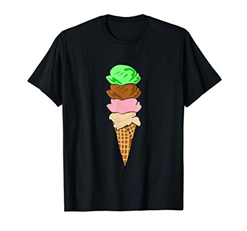 Helado de vainilla, chocolate, fresa y menta Camiseta Helado de vainilla, chocolate, fresa y menta Camiseta