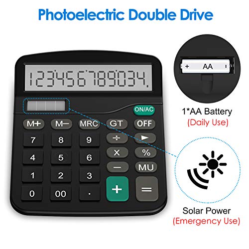 Helect H1001- Calculadora Básica, Energía Solar, Negro Helect H1001- Calculadora Básica, Energía Solar, Negro