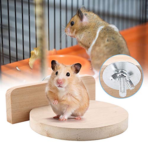 HelloCreate Pet Hamster Madera Sólida Springboard Juguete de Madera Saltando Escalada Plataforma de Juguete para Jaula