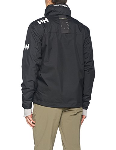 Helly Hansen Crew Hooded Midlayer - Chaqueta Impermeable, Cortavientos y Transpirable, con Forro Polar y Capucha Integrados, Hombre, Negro (990 Black), M