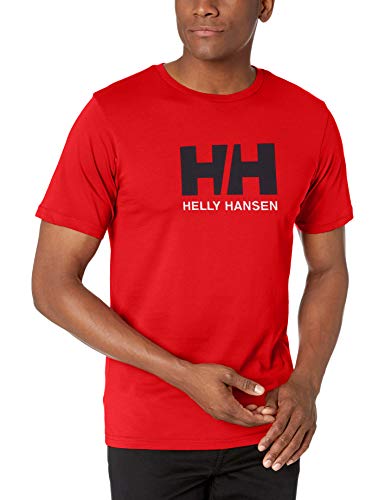 Helly Hansen HH Logo Camiseta Manga Corta, Hombre, Alert Red, L