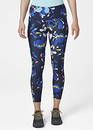 Helly Hansen W Verglas 7/8 Tights Leggings, Mujer, Sling Navy Print, L Helly Hansen W Verglas 7/8 Tights Leggings, Mujer, Sling Navy Print, L