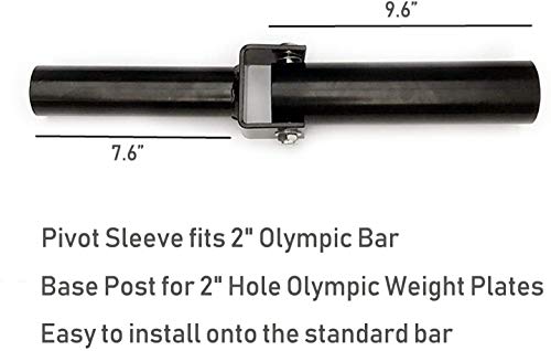 HemeraPhit Barra de rotación de 360 grados, barra en T, placa de fila para barras olímpicas de 2 pulgadas