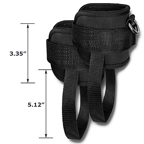 HemeraPhit Ejercicio máquina Ajustable Correas de Tobillo Pierna el Entrenamiento Equipo de Gimnasio y Bodybuilding, 1 par(Negro) HemeraPhit Ejercicio máquina Ajustable Correas de Tobillo Pierna el Entrenamiento Equipo de Gimnasio y Bodybuilding, 1 par(Negro)