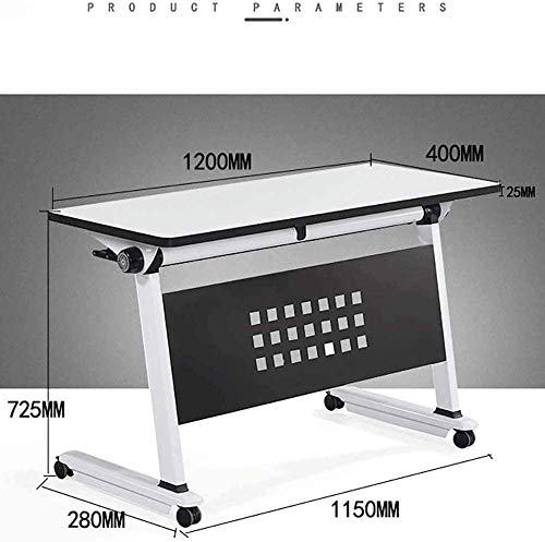 HEMFV Escritorio ergonómico para computadora Escritorio de la computadora, Mesa de Formación, de Escritorio Plegable de múltiples Funciones, Oficina de Empalme Mesa negociadora, Material Metal (120 *