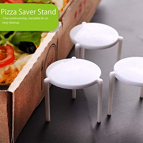 Hemoton Soporte de Ahorro de Pizza de 100 Piezas Pila de Trípode de Pizza de Plástico para Contenedor de Restaurante Cajas de Catering