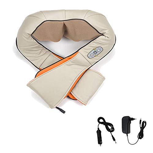 Hengda - Masajeador eléctrico para el cuello, la espalda, la espalda y el cuello, con función de calor, rotación 3D, masaje para casa, oficina o coche Hengda - Masajeador eléctrico para el cuello, la espalda, la espalda y el cuello, con función de calor, rotación 3D, masaje para casa, oficina o coche