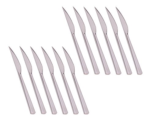 HENGRUI Acero Inoxidable 18/10 Cuchillo de Cena,12pcs