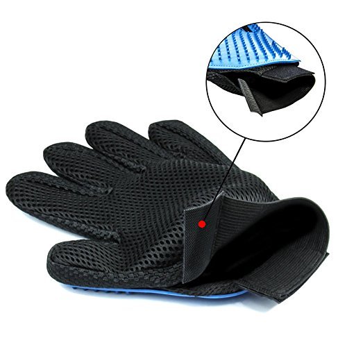 HEQUN Guante de Masaje para Mascotas, Cepillo de Deshedding Suave, para Perros Masaje para Mascotas Perros Gatos Herramienta de Masaje con Diseño Mejorado de Cinco Dedos (Azul) HEQUN Guante de Masaje para Mascotas, Cepillo de Deshedding Suave, para Perros Masaje para Mascotas Perros Gatos Herramienta de Masaje con Diseño Mejorado de Cinco Dedos (Azul)