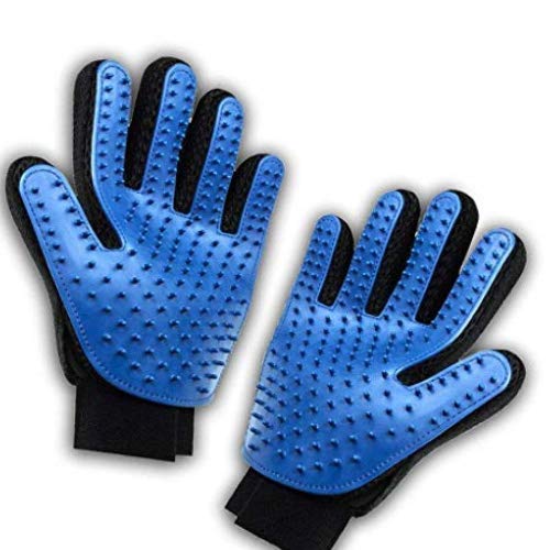 HEQUN Guante de Masaje para Mascotas, Cepillo de Deshedding Suave, para Perros Masaje para Mascotas Perros Gatos Herramienta de Masaje con Diseño Mejorado de Cinco Dedos (Azul) HEQUN Guante de Masaje para Mascotas, Cepillo de Deshedding Suave, para Perros Masaje para Mascotas Perros Gatos Herramienta de Masaje con Diseño Mejorado de Cinco Dedos (Azul)