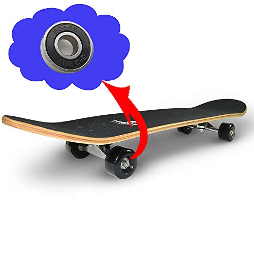 Her Kindness 16 Piezas Rodamientos Skate 608RS Rodamientos ABEC 9,Doble Blindado Rodamientos Patines(8mm x 22mm x 7mm) Her Kindness 16 Piezas Rodamientos Skate 608RS Rodamientos ABEC 9,Doble Blindado Rodamientos Patines(8mm x 22mm x 7mm)