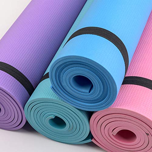 HEREB Colchoneta Fitness Esterilla 4mm Yoga Antideslizante Alfombrilla de EVA Yoga Esterilla Pilates Esterilla Deporte Colchoneta para Gimnasio Espesor, Pilates Yoga Ejercicios para el Piso