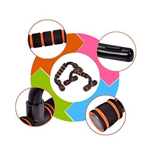 Herewegoo - Agarres para ejercicio, pequeño material de fitness, equipo de entrenamiento muscular de brazos, pecho, agarres para flexiones, 2