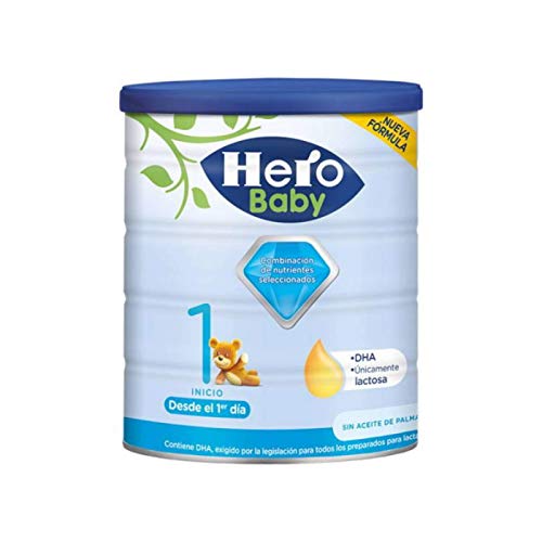 Hero Baby 1 - Leche en Polvo de Inicio para Lactantes hasta los 6 Meses, Crecimiento y Desarrollo - 800g