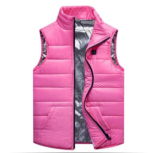HGYJ Chalecos calefactable,Chaleco para niños, Chaleco de algodón con calefacción USB de otoño e Invierno, Chaqueta de calefacción Lavable para Exteriores,Pink,130CM HGYJ Chalecos calefactable,Chaleco para niños, Chaleco de algodón con calefacción USB de otoño e Invierno, Chaqueta de calefacción Lavable para Exteriores,Pink,130CM
