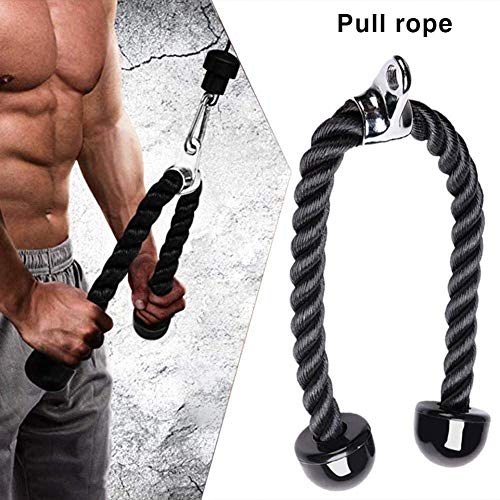 HHJ Cuerda Tríceps - Cuerda para Entrenamiento Trabajos Pesados Cuerda Biceps Cable de Fijación Nylon Triceps Cuerda Polea Desplegable Manijas Antideslizantes para Fitness Body Building Uso Doméstico