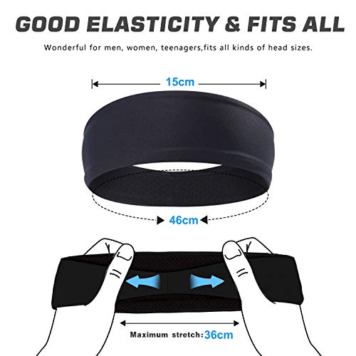 HHOOMY Bandas para la Cabeza para Hombres y Mujeres 3 Paquetes - Banda para el Sudor y Deportes Diadema Humedad Wicking Workout Bandas para Correr, Entrenamiento Cruzado, Yoga, etc. HHOOMY Bandas para la Cabeza para Hombres y Mujeres 3 Paquetes - Banda para el Sudor y Deportes Diadema Humedad Wicking Workout Bandas para Correr, Entrenamiento Cruzado, Yoga, etc.
