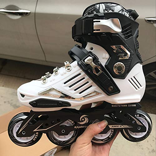 HHORD Bladerunner De Rollerblade, Patinaje En Línea para Mujeres/Adultos para Hombres, Blanco Y Negro, Patines En Línea,Negro,42