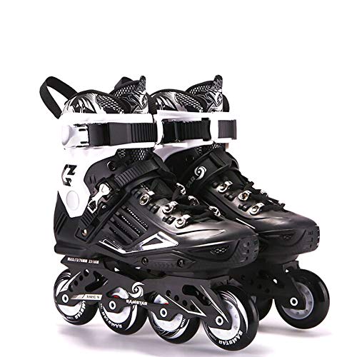 HHORD Bladerunner De Rollerblade, Patinaje En Línea para Mujeres/Adultos para Hombres, Blanco Y Negro, Patines En Línea,Negro,42