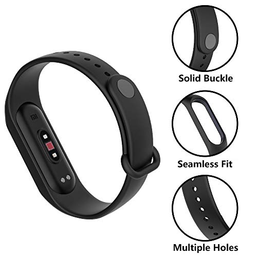 Hianjoo 16 Piezas Correa Compatible con Xiaomi Mi Band 4/ Mi Band 3, Pulsera Banda de Deportes Suave Ajustable Silicona Reemplazo Bracelet Compatible con Xiaomi Mi Smart Band 4