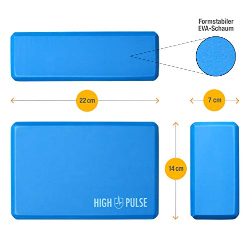 High Pulse® Bloque de Espuma EVA (2 Unids - Negro) - Bloque de Yoga prácticos Accesorios y ayudas para Ejercicios Que requieran flexibilidad High Pulse® Bloque de Espuma EVA (2 Unids - Negro) - Bloque de Yoga prácticos Accesorios y ayudas para Ejercicios Que requieran flexibilidad