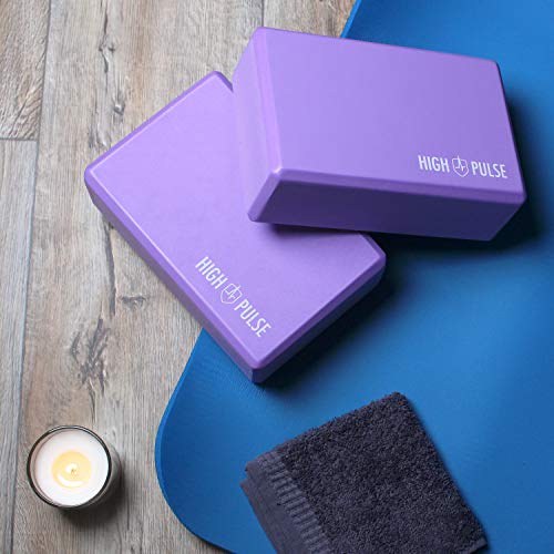 High Pulse® Bloque de Yoga de Corcho (2 Bloques) – Bloques para Yoga de Calidad para ayudarse en la práctica de Yoga o Pilates y Conseguir Mayor flexibilidad