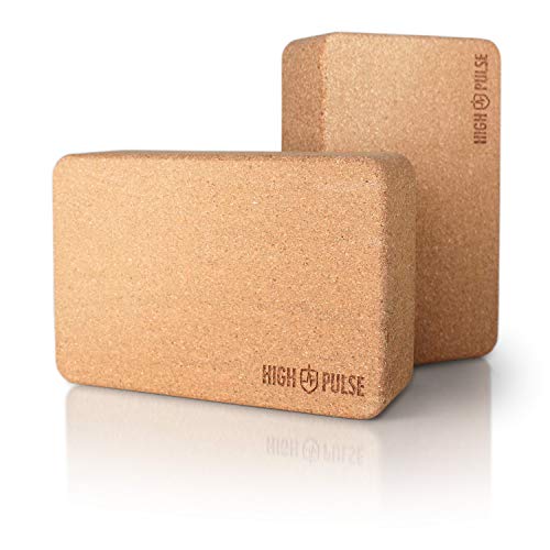 High Pulse® Bloque de Yoga de Corcho (2 Bloques) – Bloques para Yoga de Calidad para ayudarse en la práctica de Yoga o Pilates y Conseguir Mayor flexibilidad High Pulse® Bloque de Yoga de Corcho (2 Bloques) – Bloques para Yoga de Calidad para ayudarse en la práctica de Yoga o Pilates y Conseguir Mayor flexibilidad