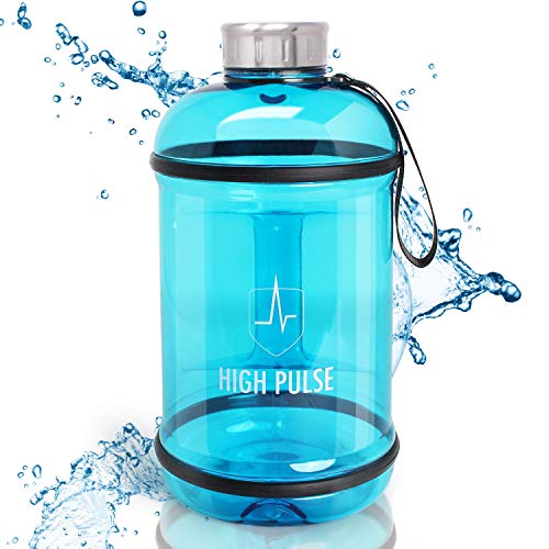 High Pulse Botella de agua para gimnasio 2,2 L – La botella deportiva con asa no se derrama y es el accesorio de gimnasio perfecto – Sin BPA High Pulse Botella de agua para gimnasio 2,2 L – La botella deportiva con asa no se derrama y es el accesorio de gimnasio perfecto – Sin BPA
