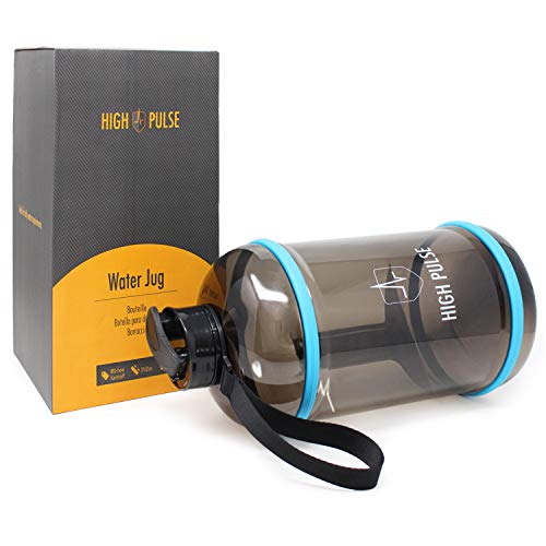 High Pulse Botella de agua para gimnasio 2,2 L – La botella deportiva con asa no se derrama y es el accesorio de gimnasio perfecto – Sin BPA High Pulse Botella de agua para gimnasio 2,2 L – La botella deportiva con asa no se derrama y es el accesorio de gimnasio perfecto – Sin BPA