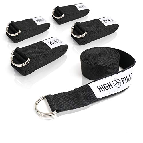 High Pulse Cinturón para yoga – Correa para yoga con hebilla – El accesorio de yoga y pilates perfecto – 100% hecho de lana (Varios tamaños)