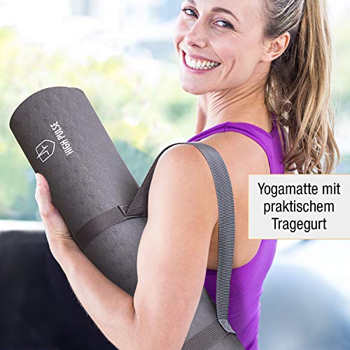 High Pulse Set de yoga (6 piezas) Con esterilla de yoga, 2 bloques de yoga, correa de yoga, toalla de yoga con puntos antideslizantes y toalla extra. Accesorios de yoga para todos los niveles