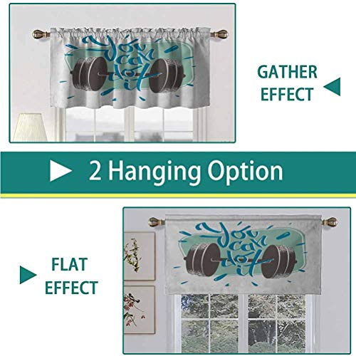 Hiiiman Cortinas pequeñas para ventana de cocina con cenefas retro con mancuernas, inspiración, juego de 2, 54 x 36 pulgadas para cocina, baño y cafetería. Hiiiman Cortinas pequeñas para ventana de cocina con cenefas retro con mancuernas, inspiración, juego de 2, 54 x 36 pulgadas para cocina, baño y cafetería.