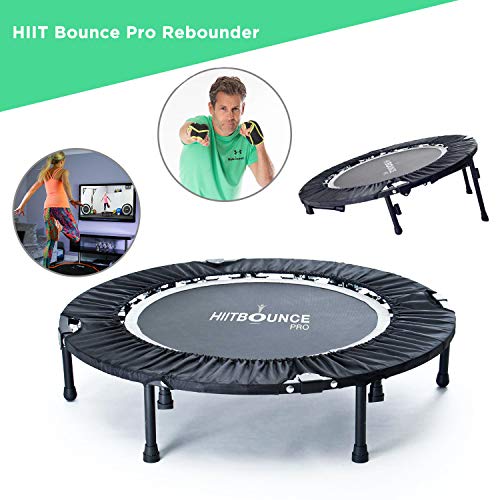 Hiit Bounce Pro Mini Cama Elástica Plegable con Inclinación AjustableIncluye DVD con Una Compilación de Rebotes de alta Energía y Entrenamiento de Inclinación Trampolines Fitness Peso máximo 140 kg