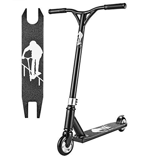 Hikole Patinete Freestyle para niños y Adolescentes – Patinete Pro Resistente a Las Acrobacias y Saltos, 100 kg de Carga, 80 cm de Altura (Negro-4)